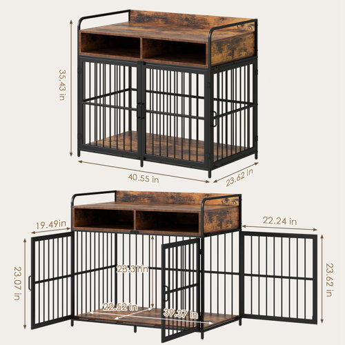 Tucker Murphy Pet™ Saudism Large Dog Crate Furniture, Dog Kennel Indoor
